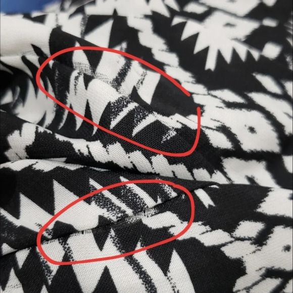 Aqua Black White Aztec Print Jumpsuit XS - Picture 3 of 4